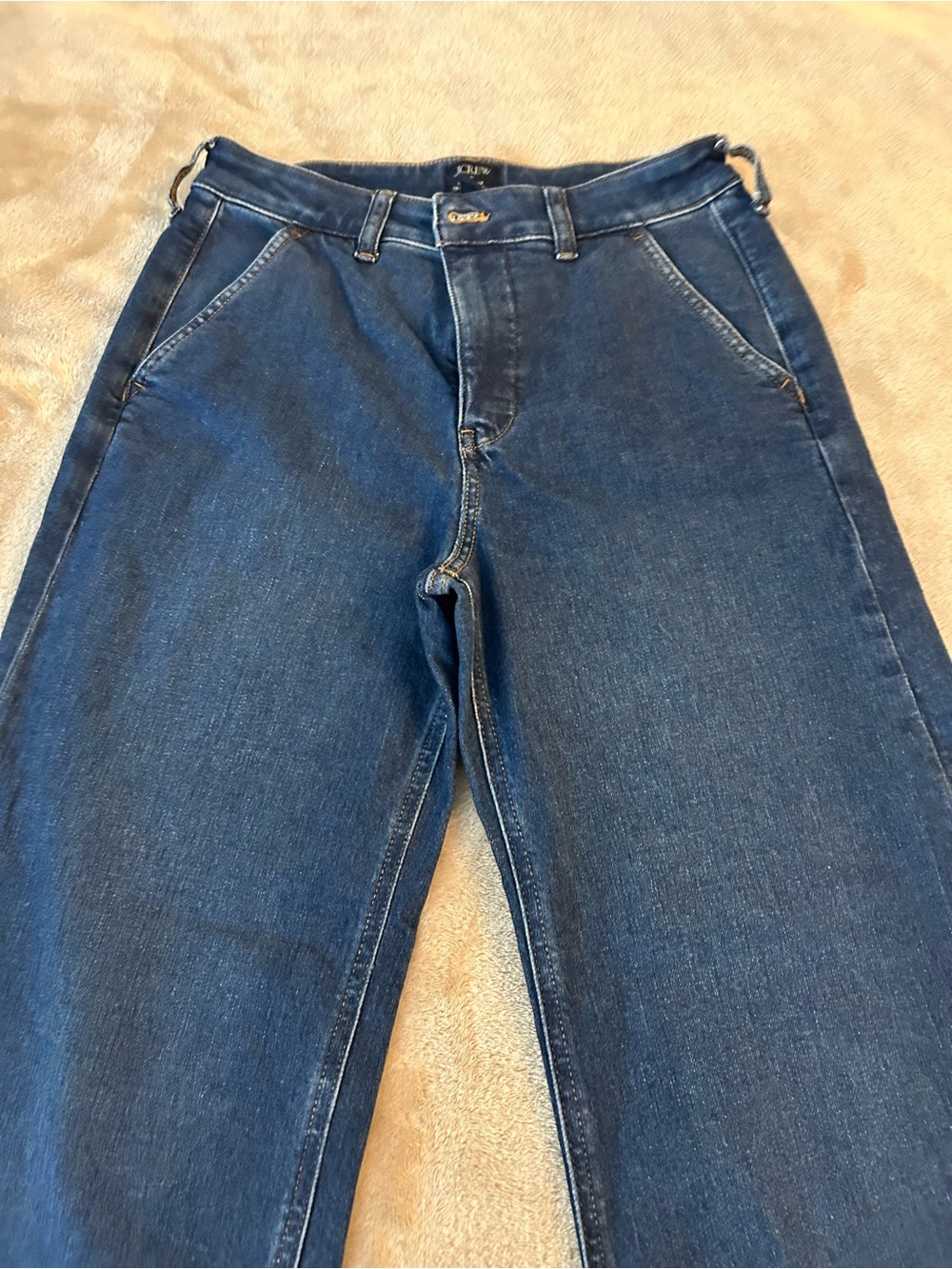 J. Crew Dark Blue High-Rise Trouser Jean
